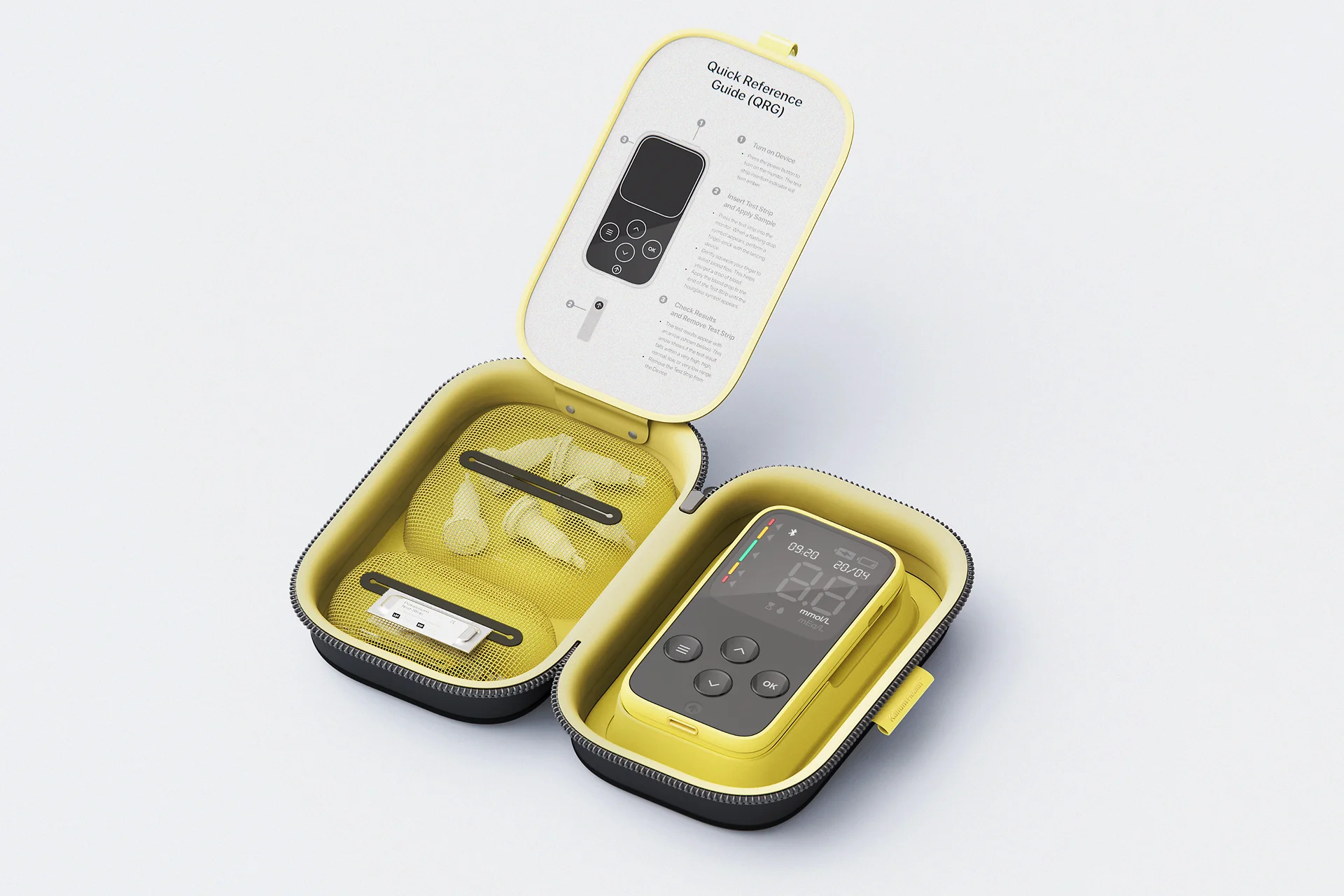 Portable carry case for the Kalium Health monitor