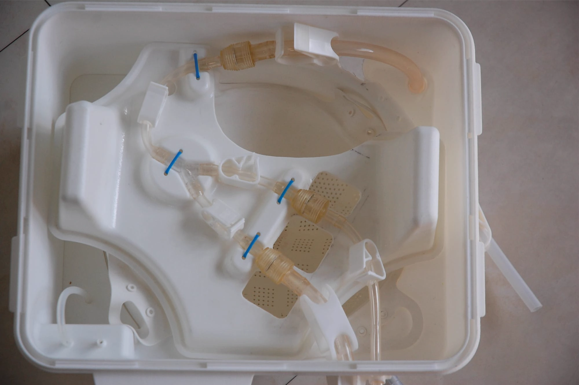 Fluid circuit prototype in its tray