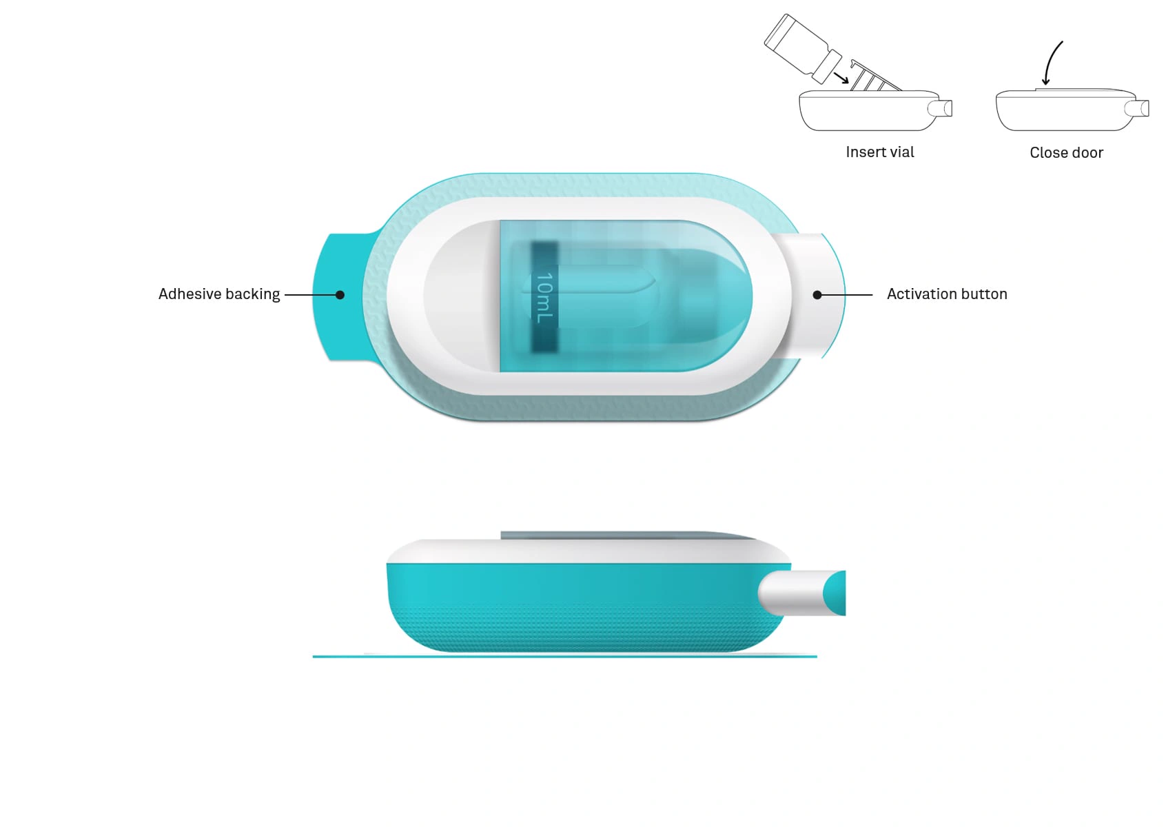 Annotated concept with visible vial